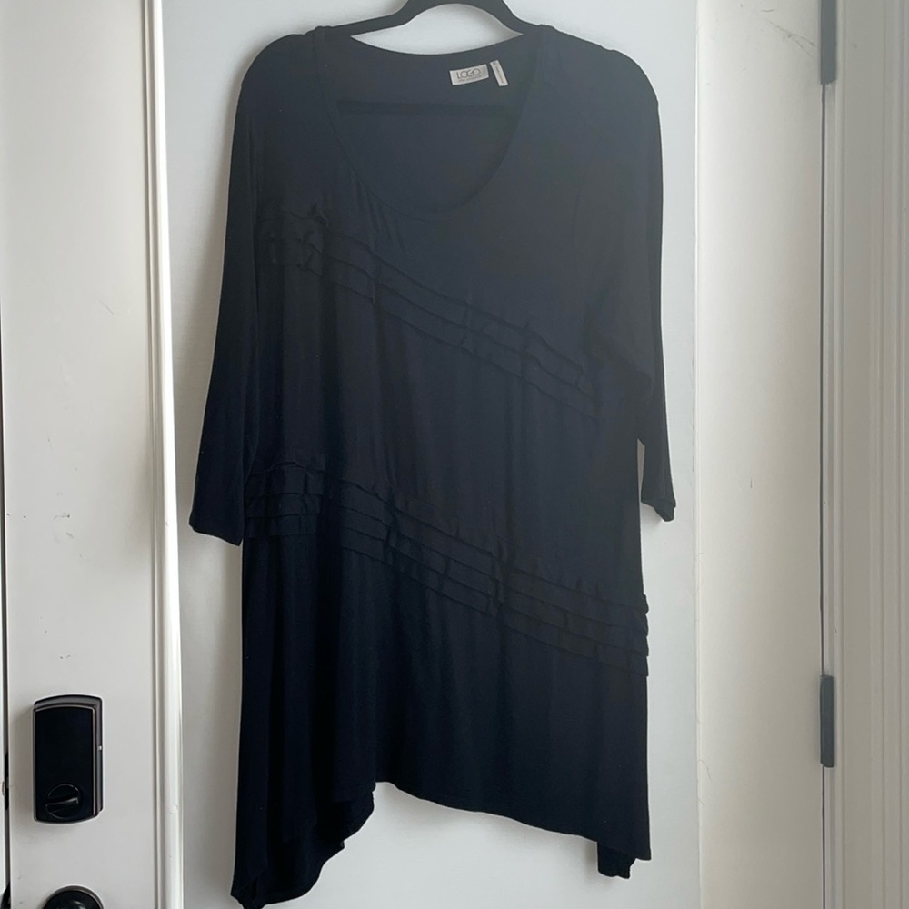 Logo tunic or minidress, size 1x, black tub 2